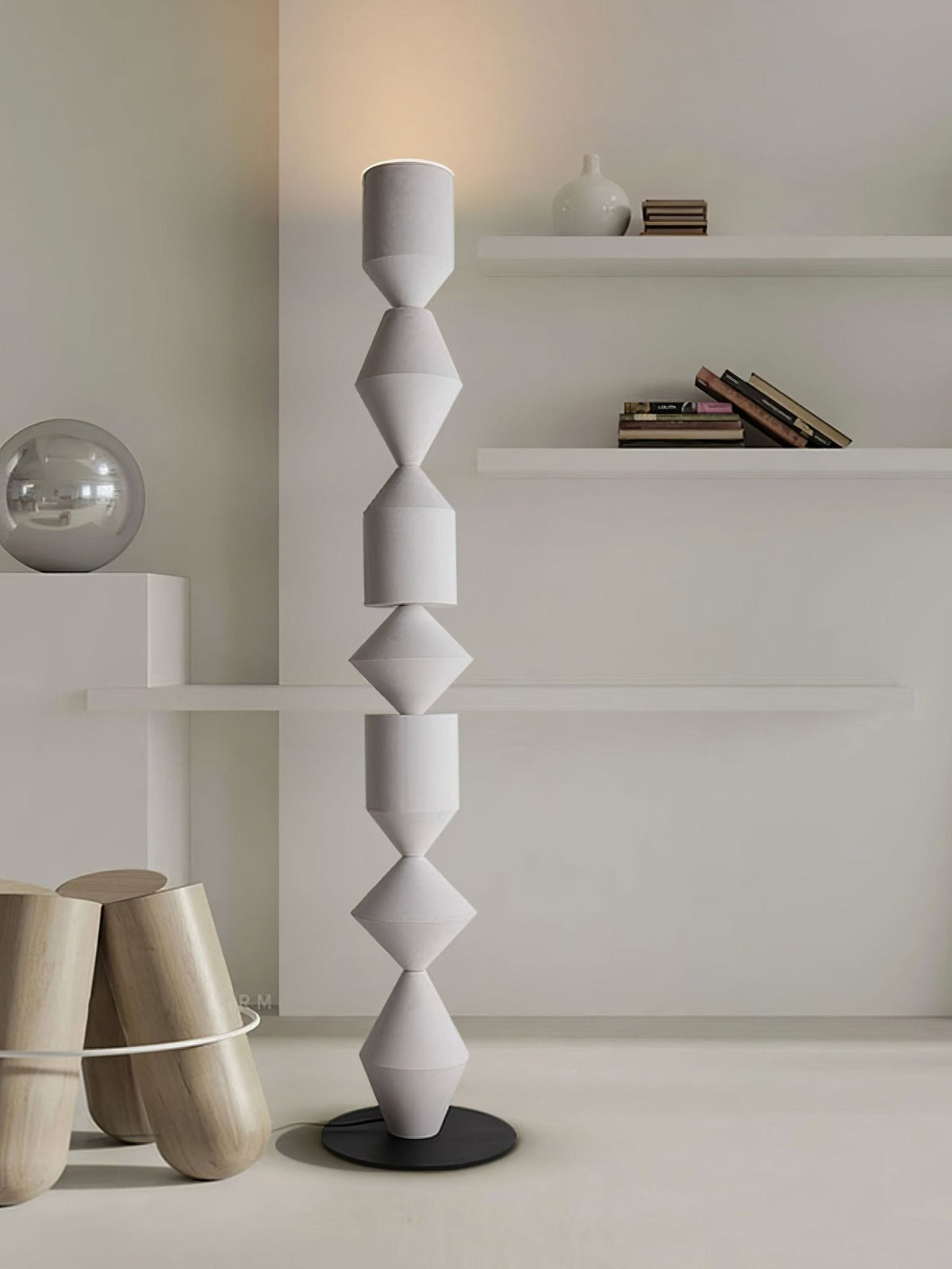 Drisen minimalistische houten vloerlamp