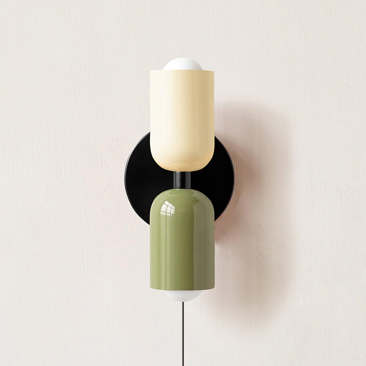 Teriielle wandlamp Groen Zwart Minimalistisch Met Stekker