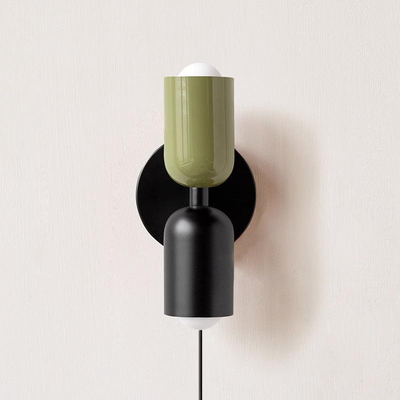 Teriielle wandlamp Groen Zwart Minimalistisch Met Stekker