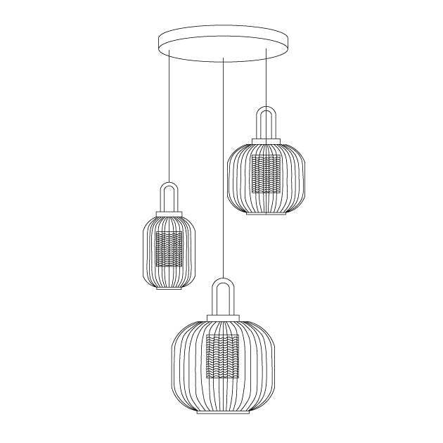 Kae Luxe hanglamp met goudkleurige afwerking