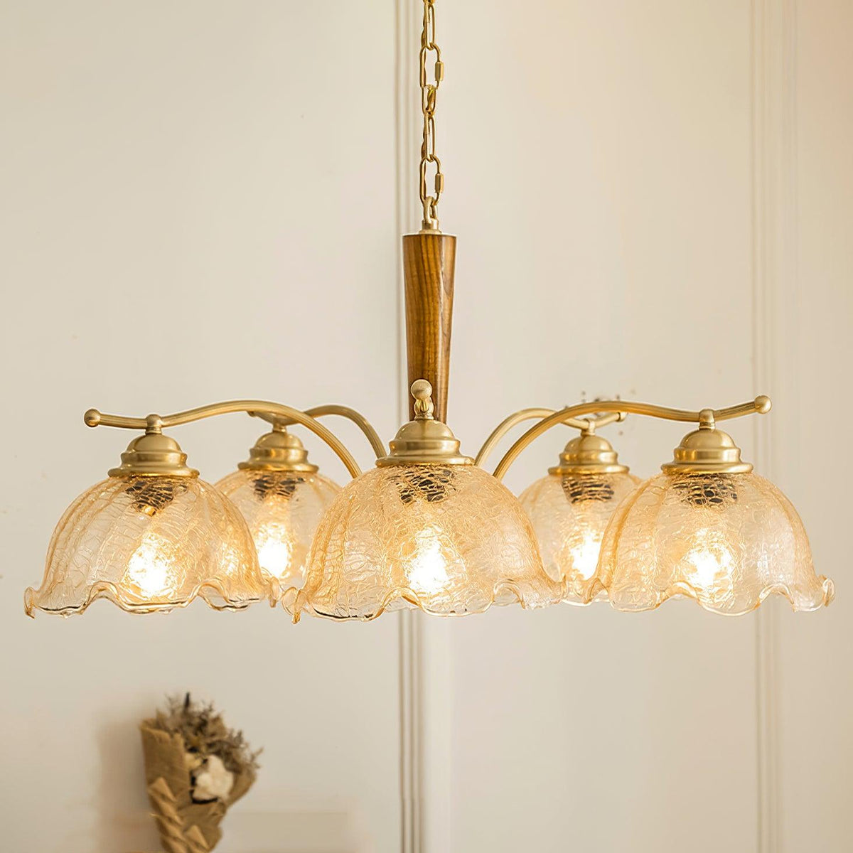 Orchid Vintage glas kroonluchter