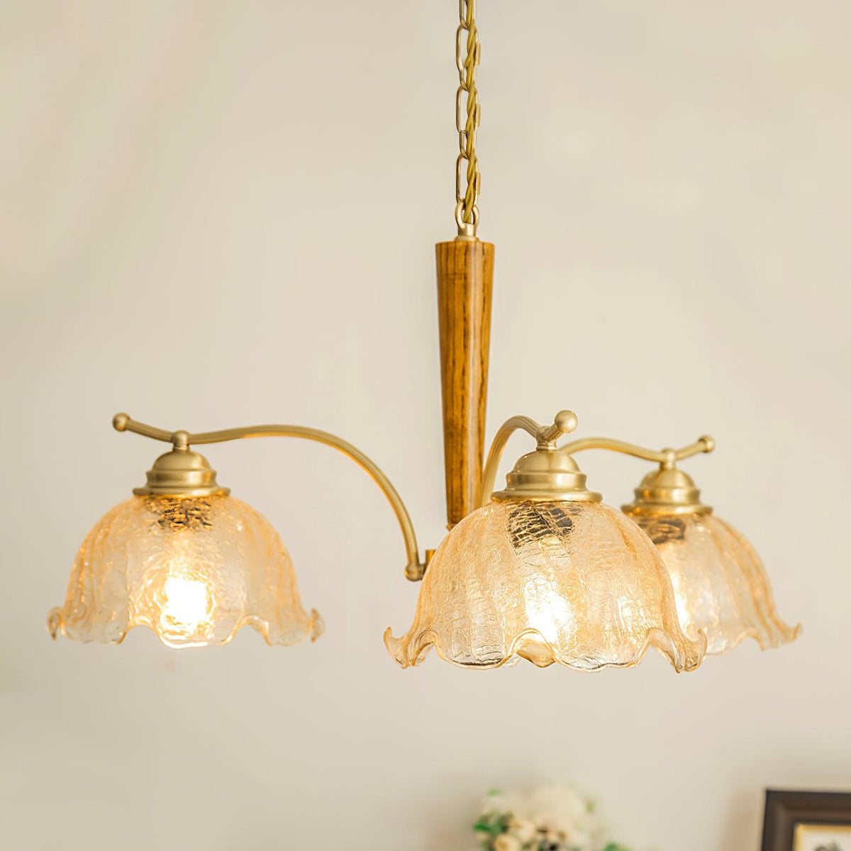 Orchid Vintage glas kroonluchter