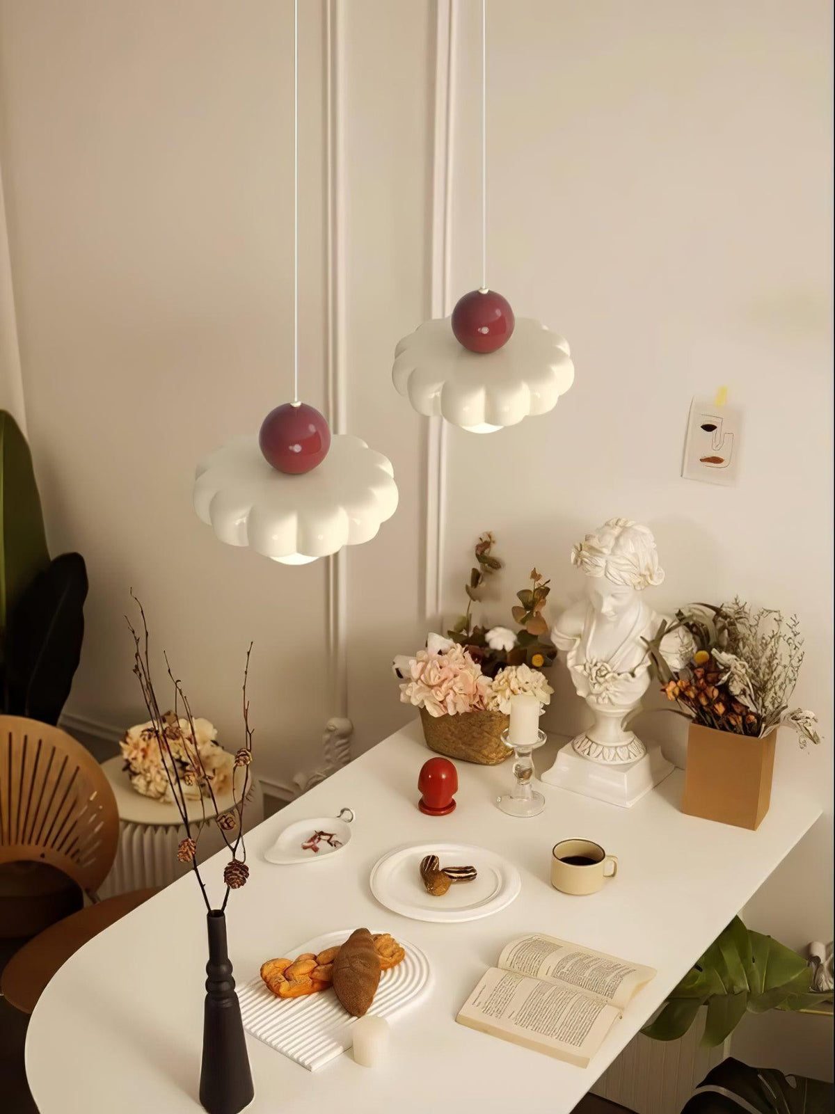 Kai Moderne hanglamp met melkkoffie en koffiekleurige afwerking