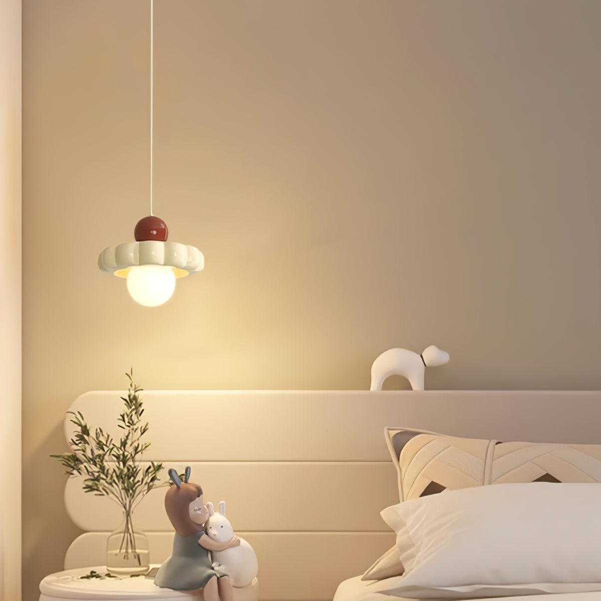 Kai Moderne hanglamp met melkkoffie en koffiekleurige afwerking