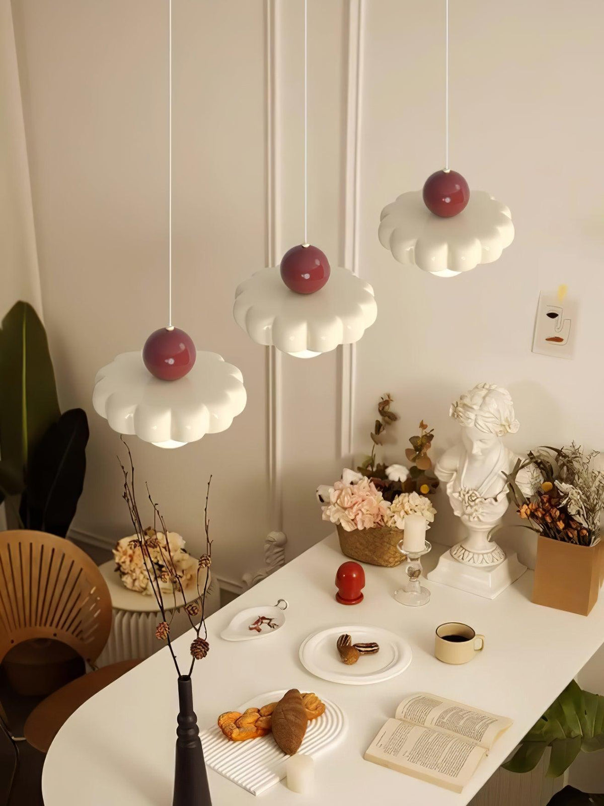 Kai Moderne hanglamp met melkkoffie en koffiekleurige afwerking