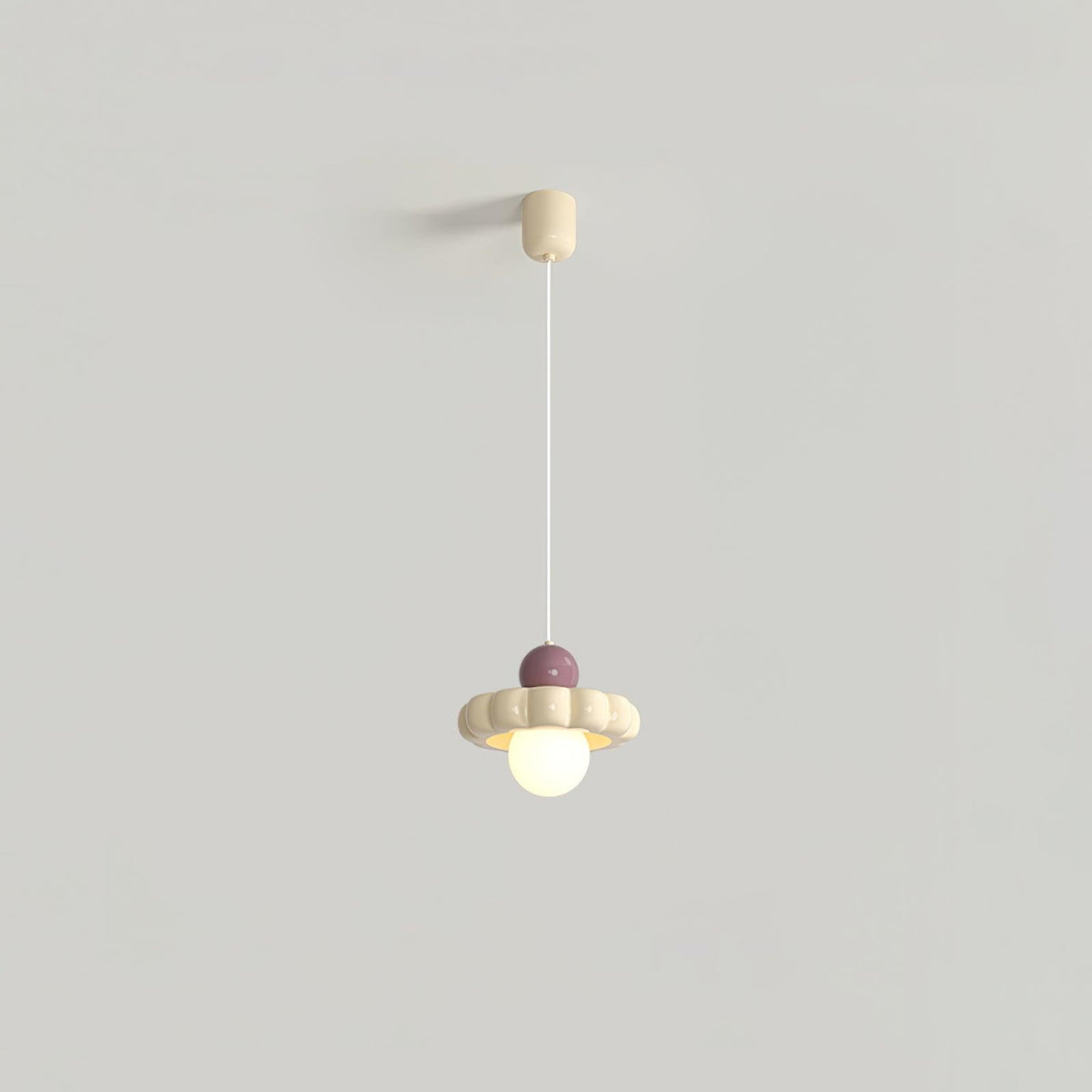 Kai Moderne hanglamp met melkkoffie en koffiekleurige afwerking