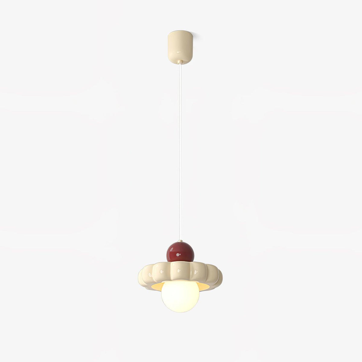 Kai Moderne hanglamp met melkkoffie en koffiekleurige afwerking