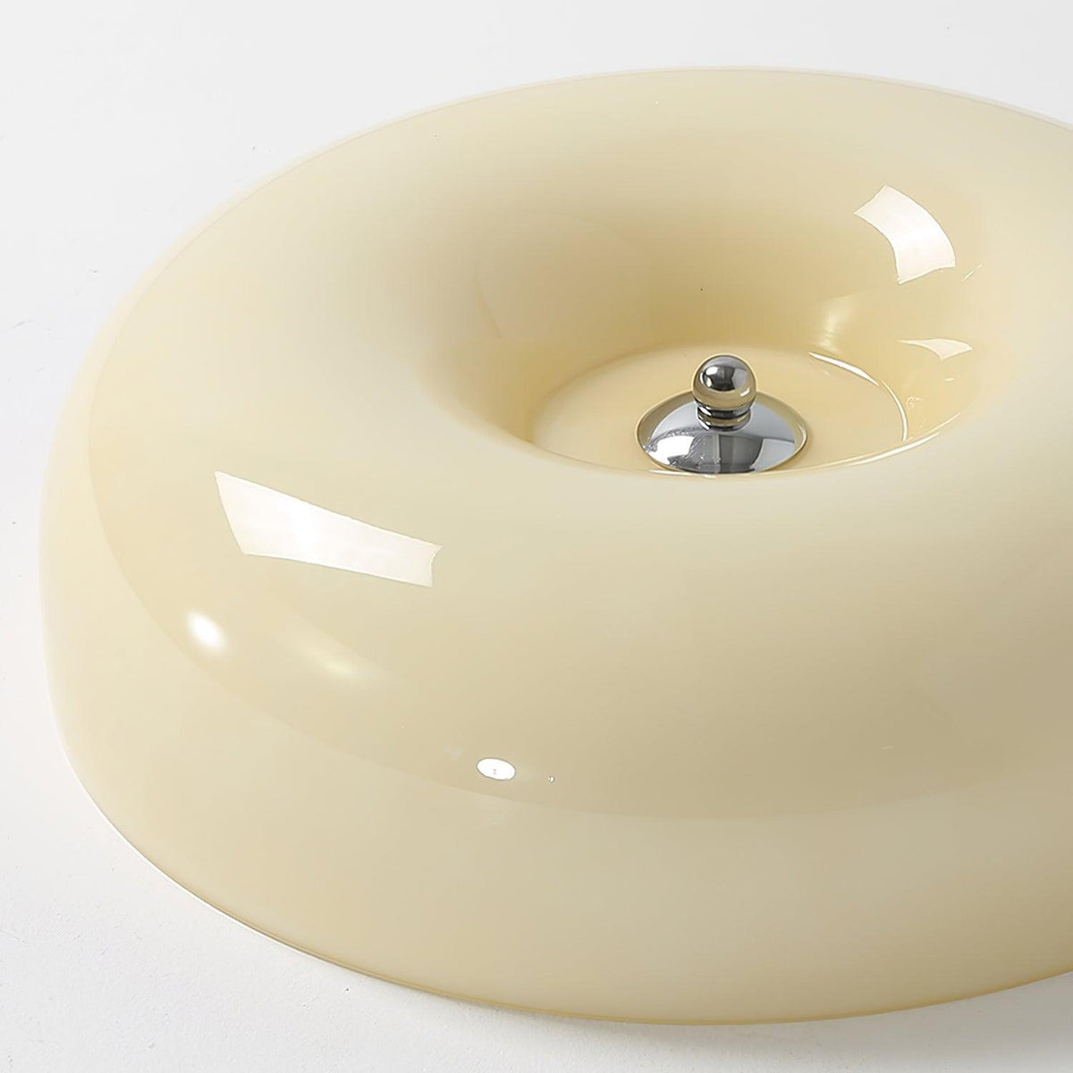 Velisiel kroonluchter van glas Cream Pudding met mondblaasglas