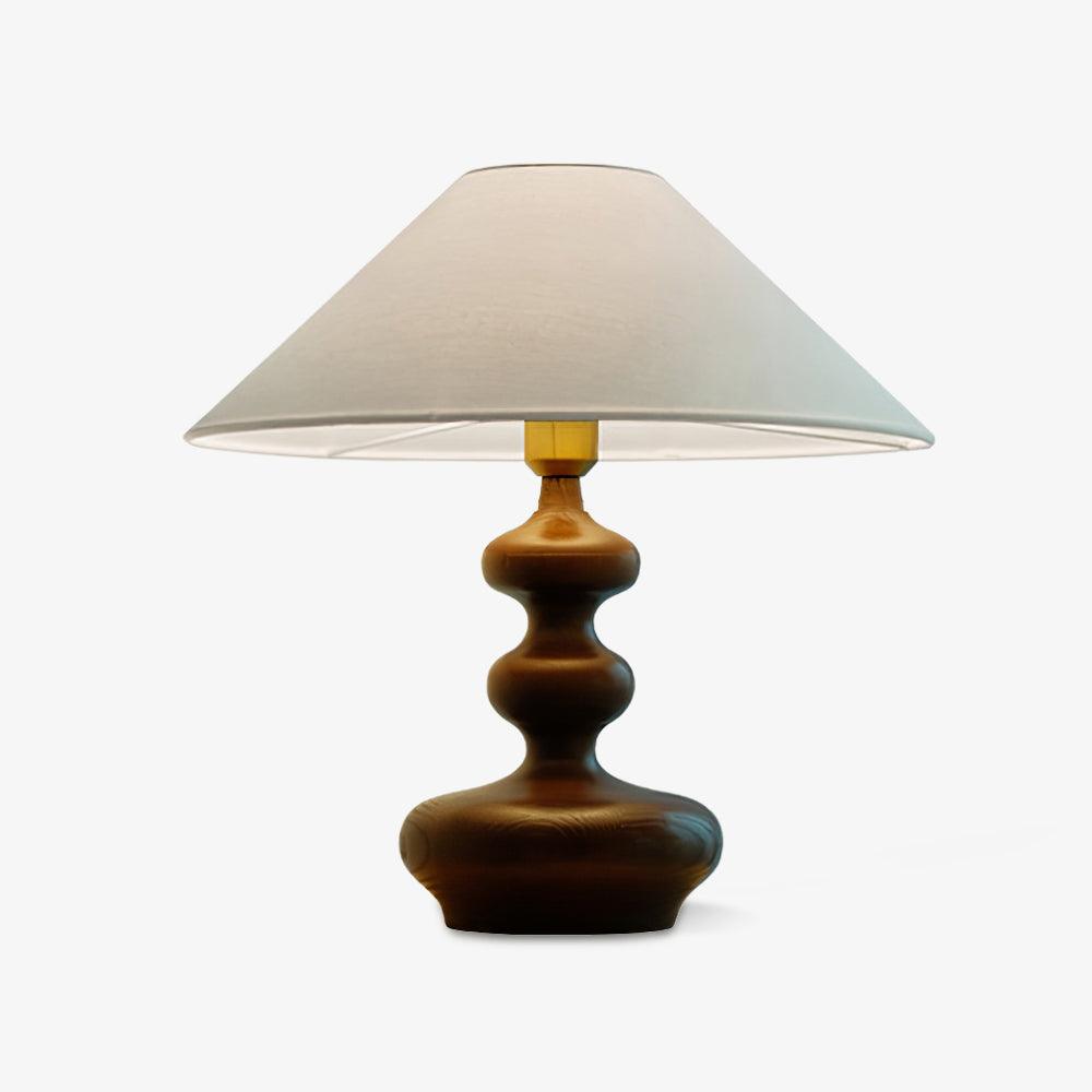 Vominex houten stof vintage tafellamp