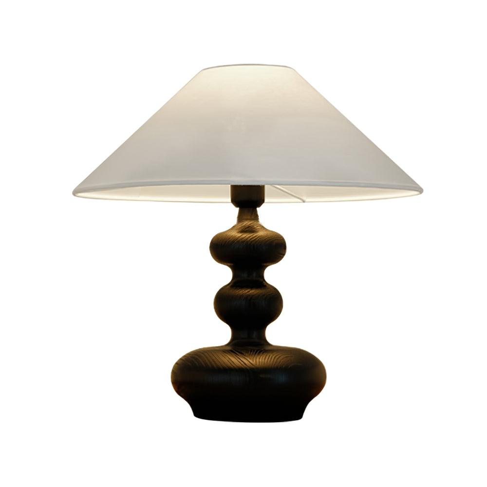 Vominex houten stof vintage tafellamp