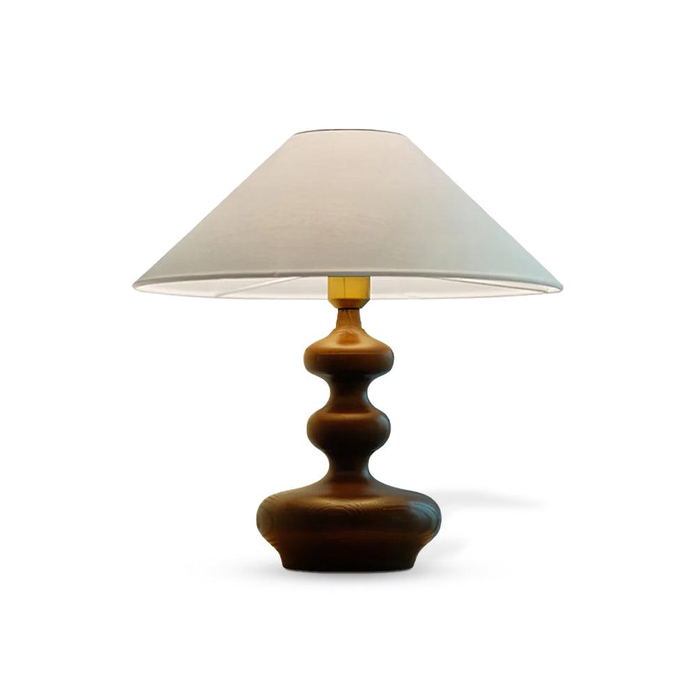 Vominex houten stof vintage tafellamp