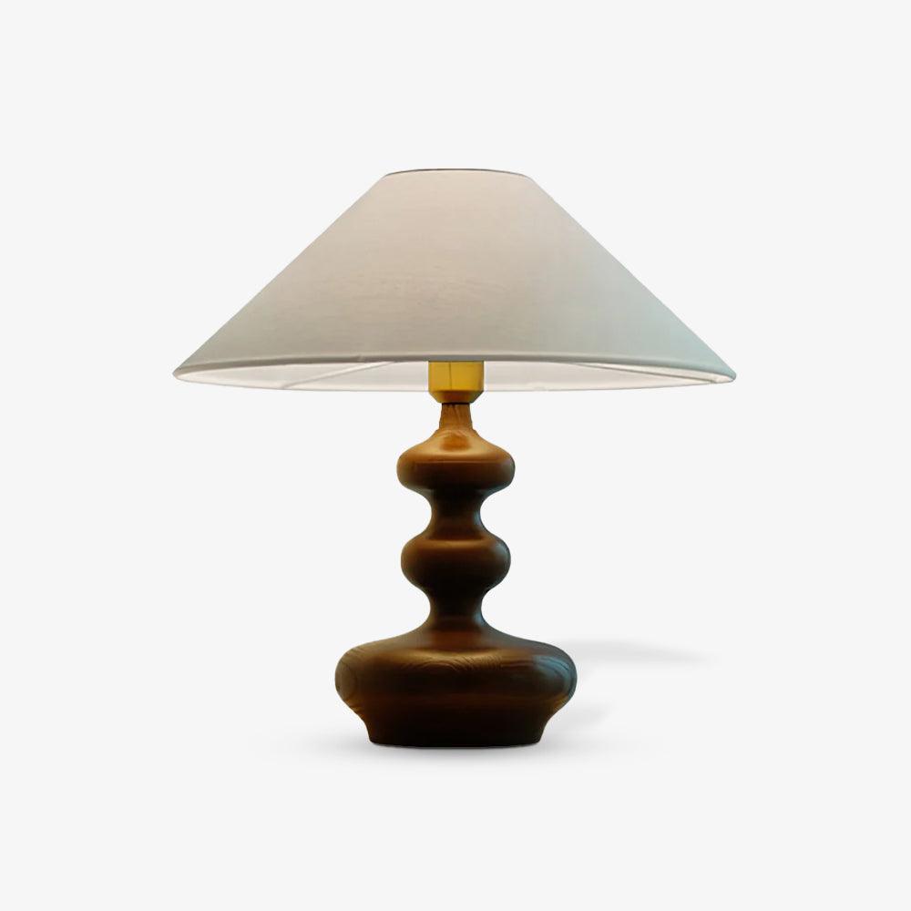 Vominex houten stof vintage tafellamp