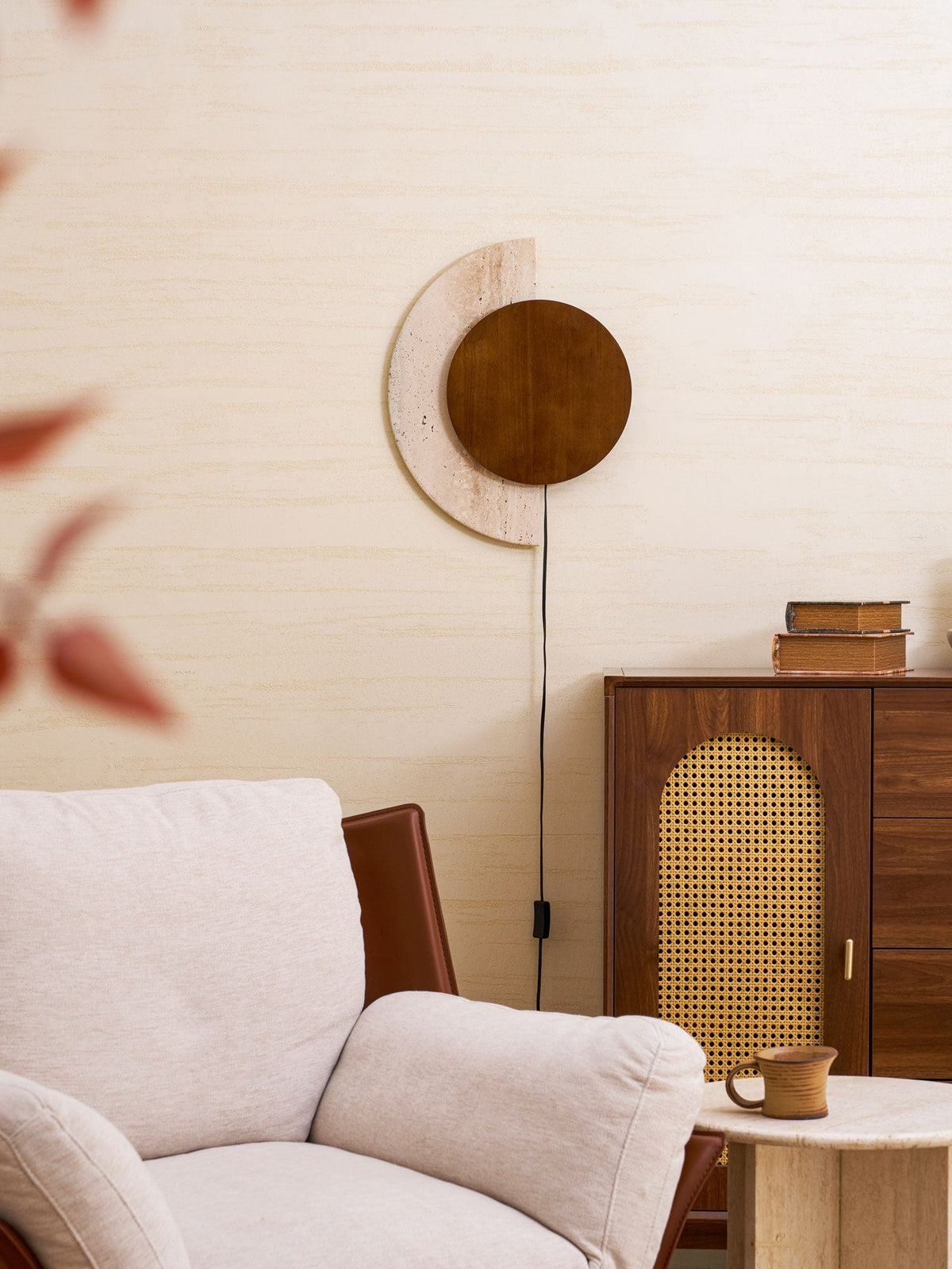 Crescent Halo wandlamp met stekker