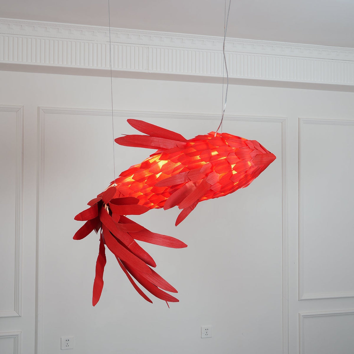 Aureline Crimson Swirl Koi kroonluchter