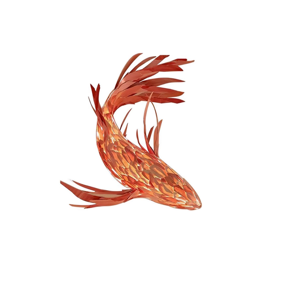 Aureline Crimson Swirl Koi kroonluchter