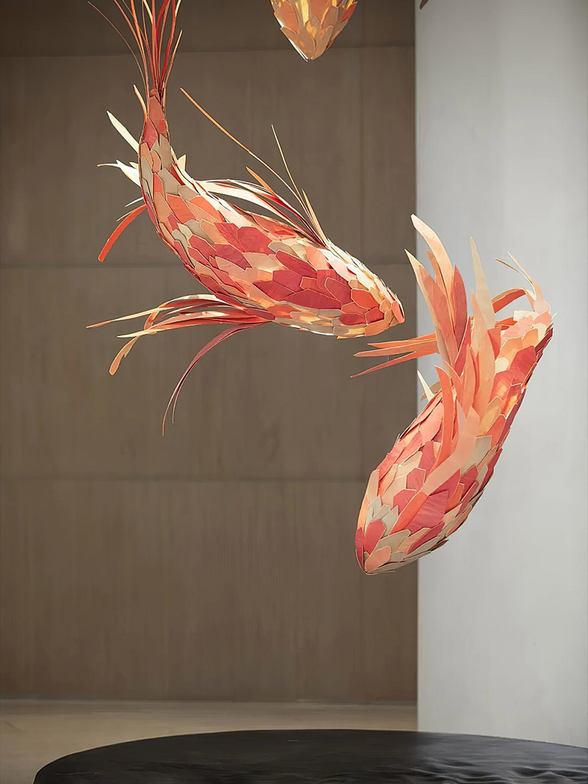 Aureline Crimson Swirl Koi kroonluchter