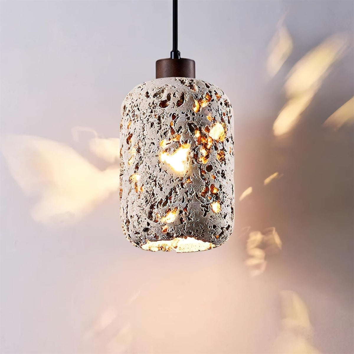 Caliora hanglamp concrete travertin cilinder modern