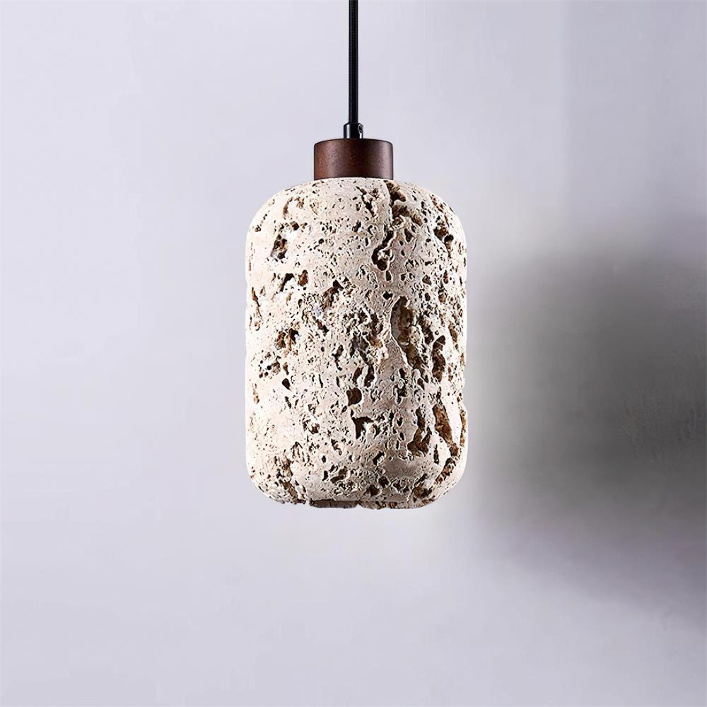 Caliora hanglamp concrete travertin cilinder modern
