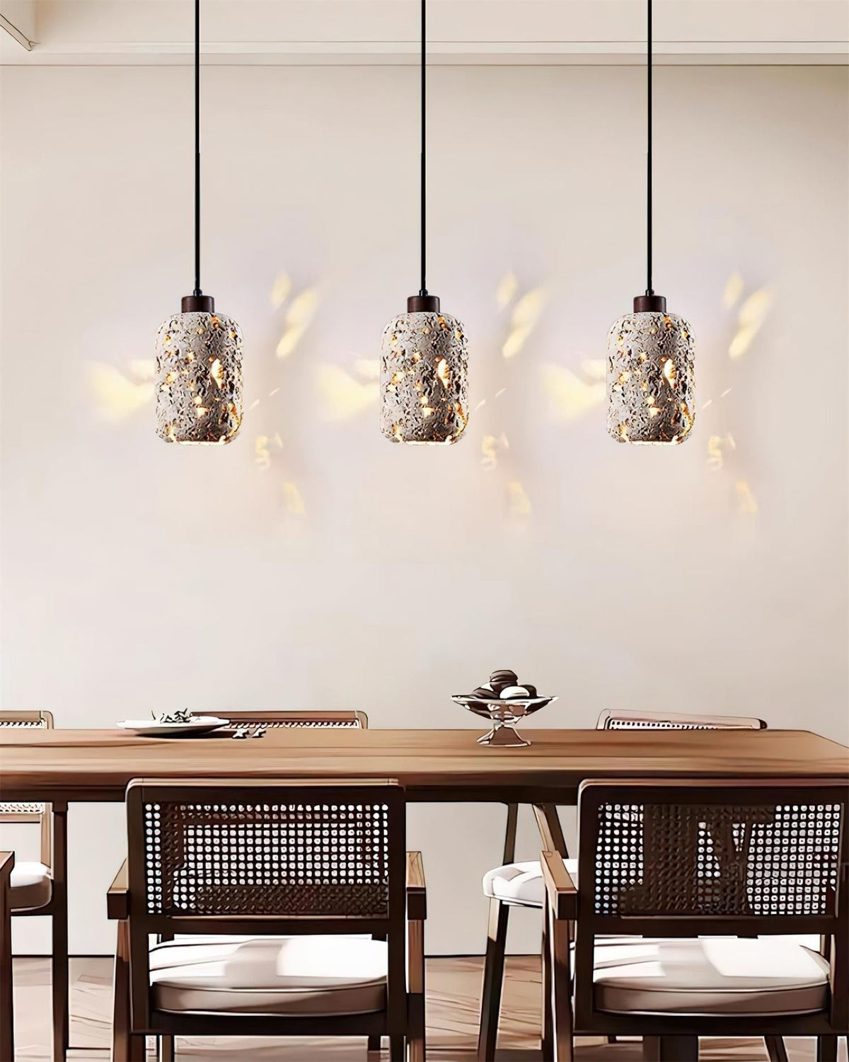 Caliora hanglamp concrete travertin cilinder modern