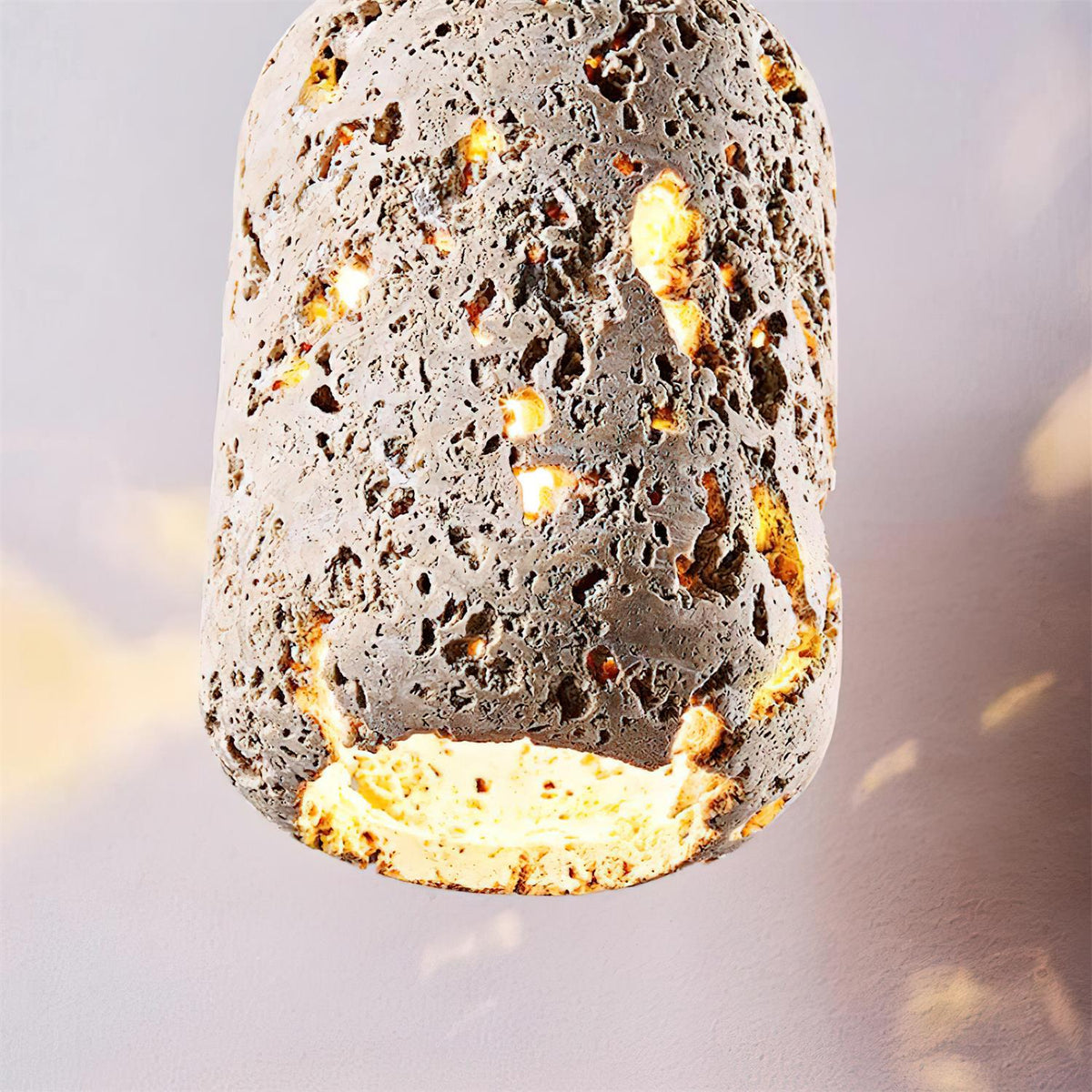 Caliora hanglamp concrete travertin cilinder modern