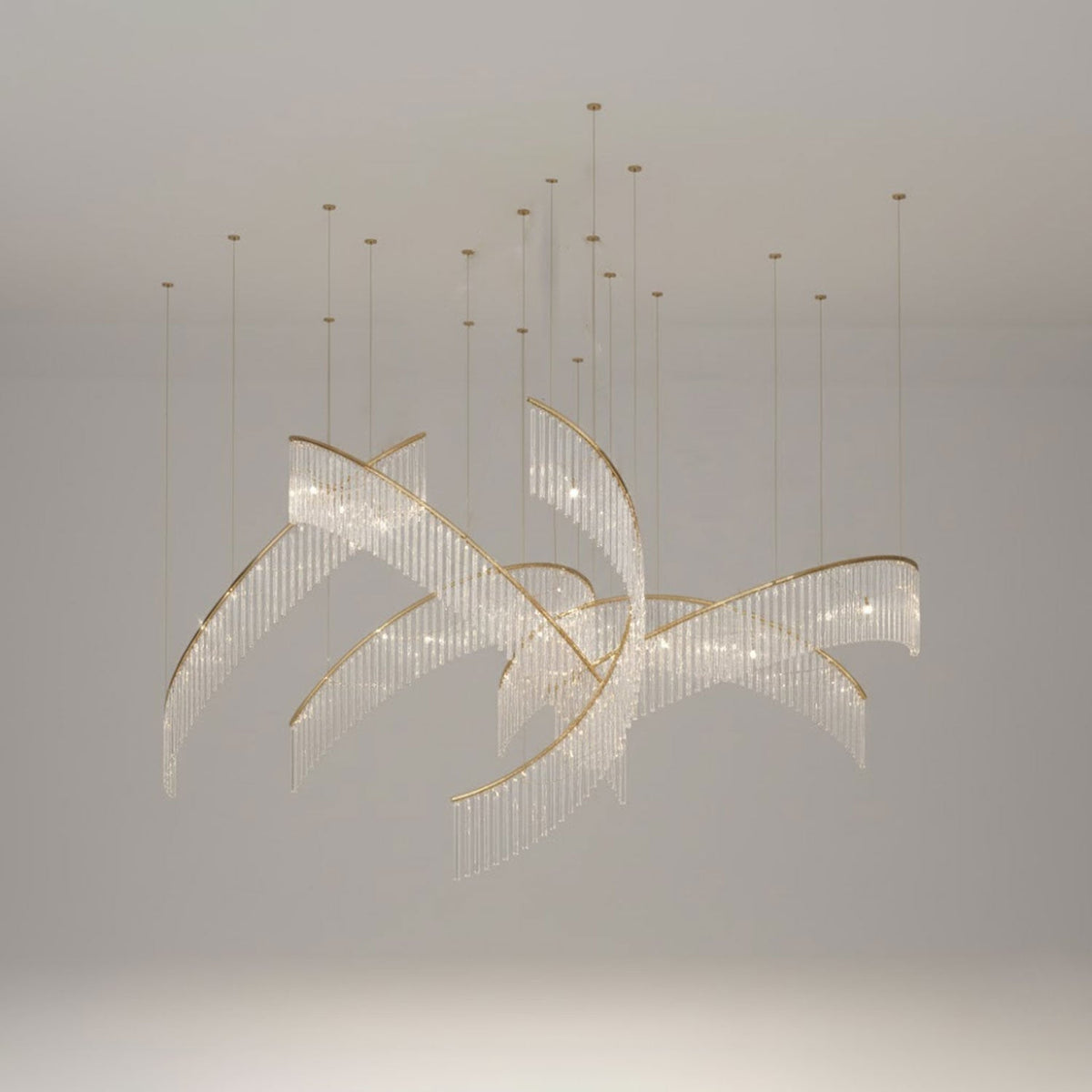 Rivella Shimmering Cascade  Kristallen glas Kroonluchter