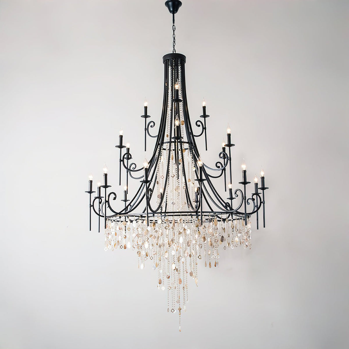 Sorvexa kroonluchter luxe schelp kristal retro