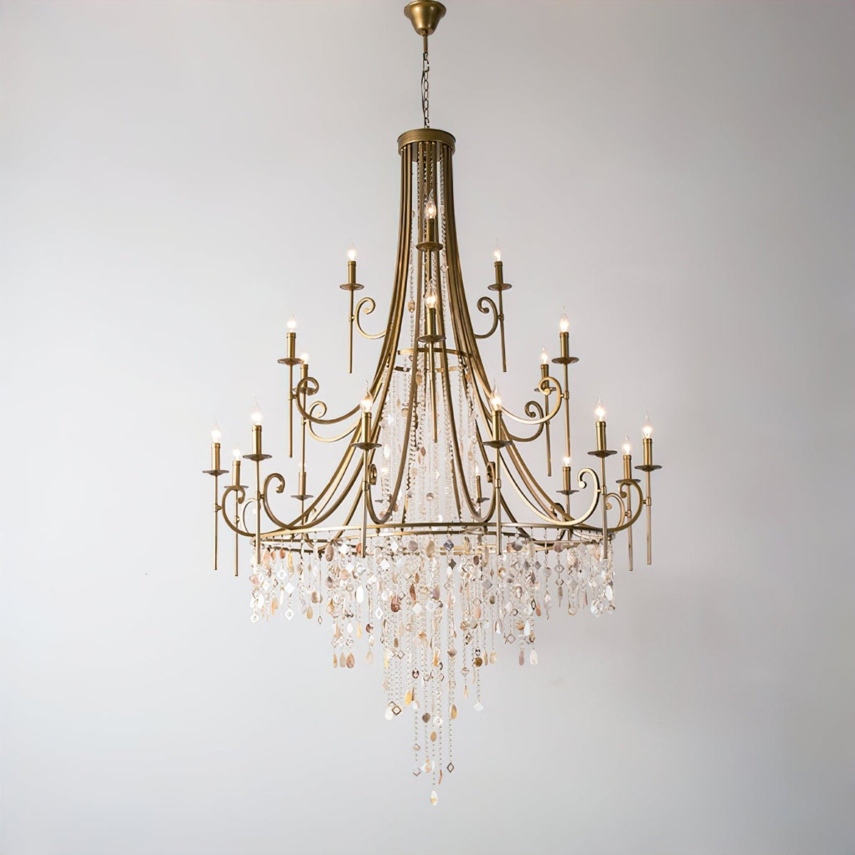 Sorvexa kroonluchter luxe schelp kristal retro