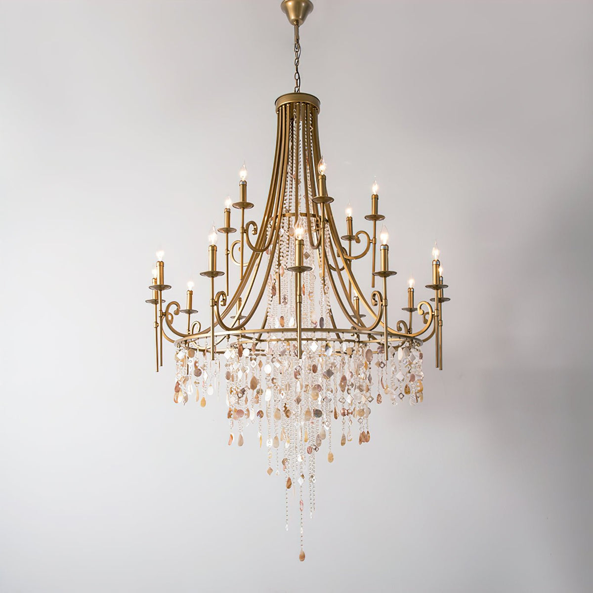 Sorvexa kroonluchter luxe schelp kristal retro