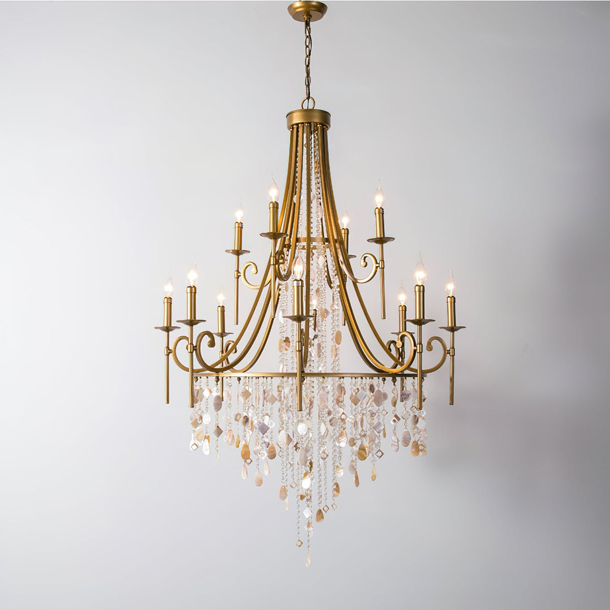 Sorvexa kroonluchter luxe schelp kristal retro