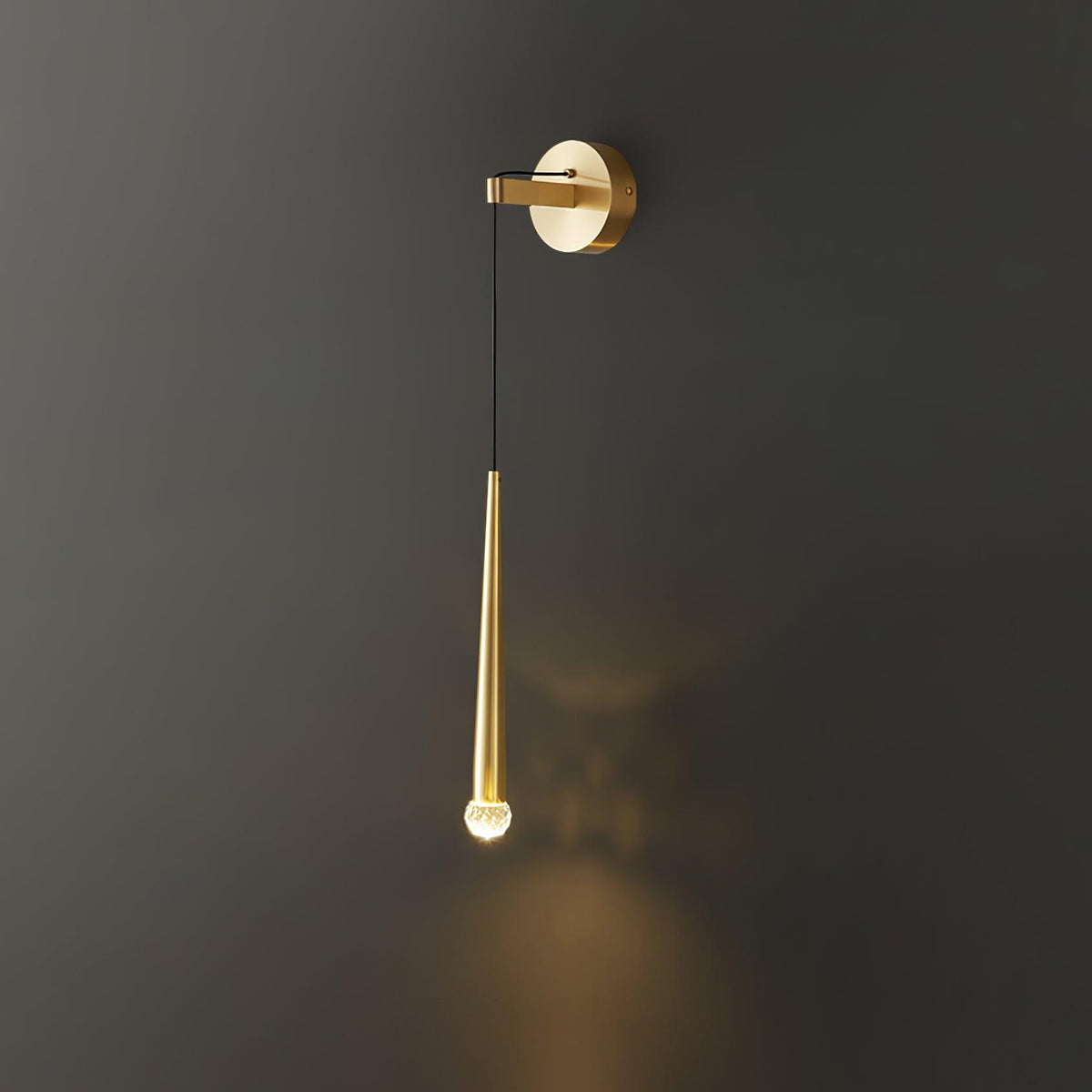 Dava Moderne wandlamp conisch kristal minimalistisch