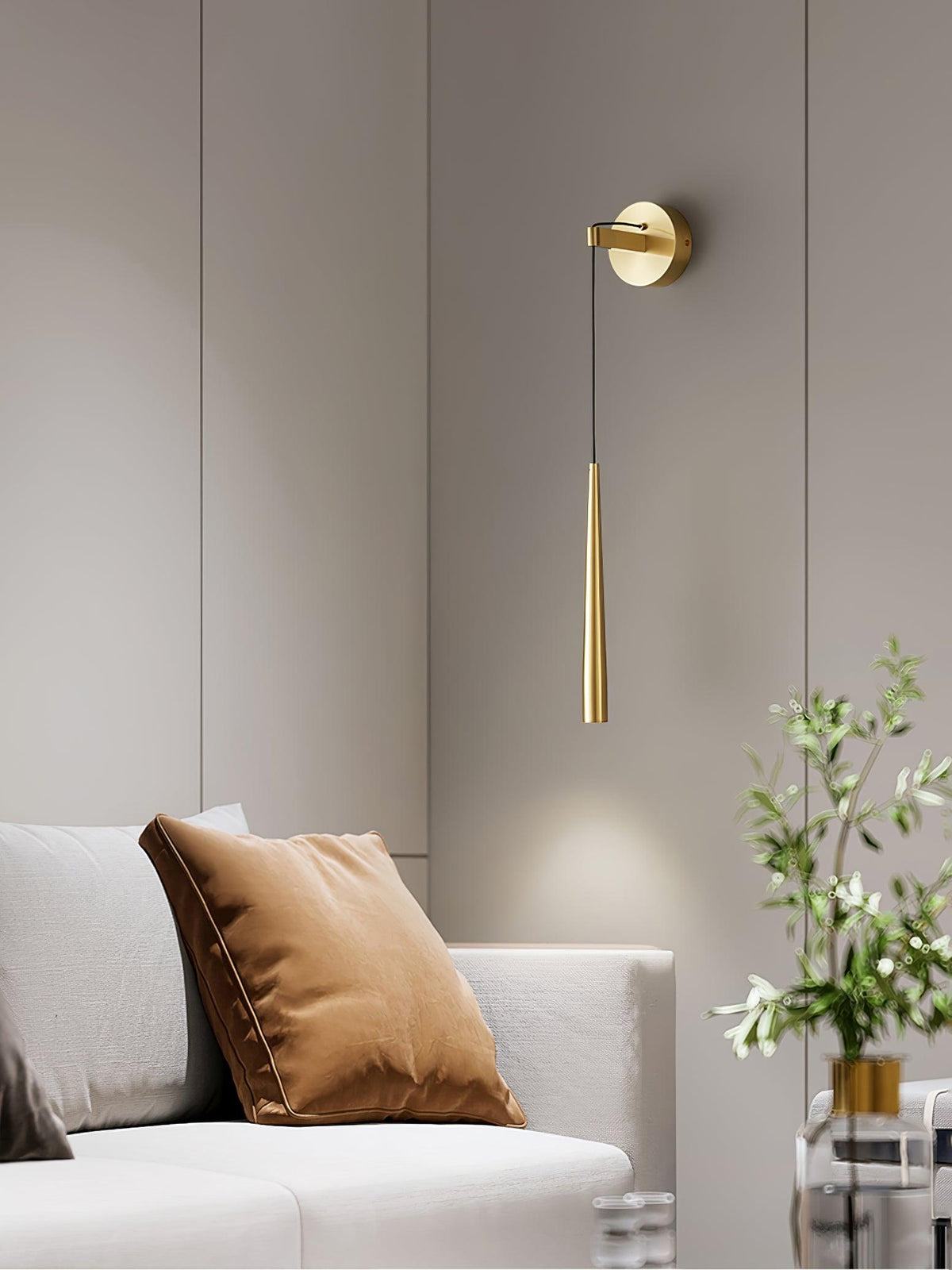 Dava Moderne wandlamp conisch kristal minimalistisch