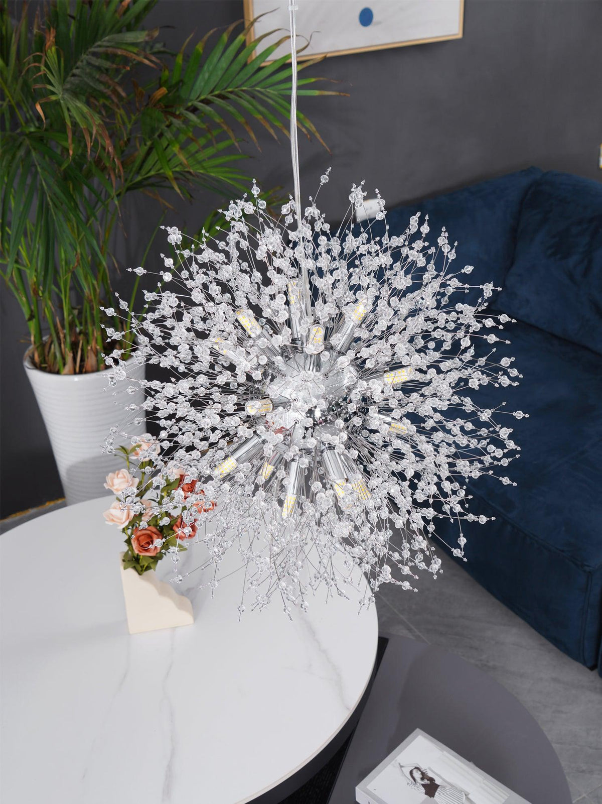 Haze Kroonluchter kristal Dandelion met Kristallen