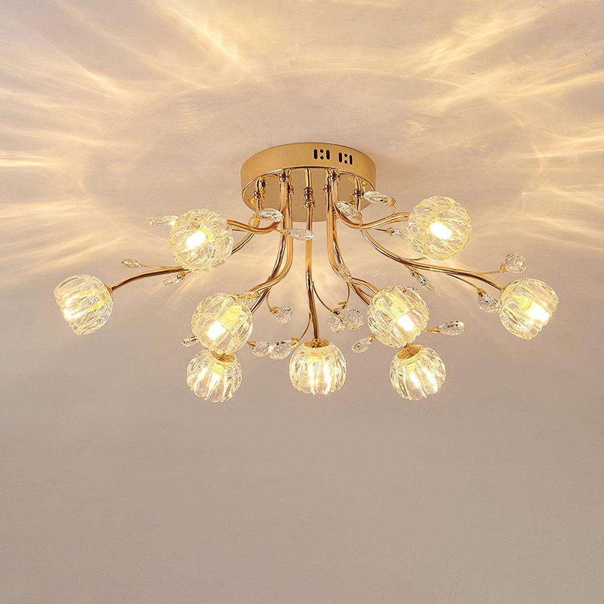 Elyinira Postmodern Luxe Bloem Kristal plafondlamp