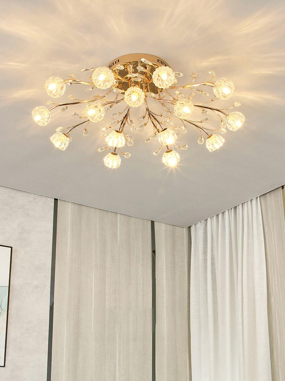 Elyinira Postmodern Luxe Bloem Kristal plafondlamp