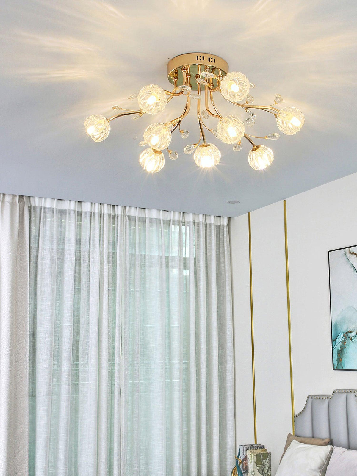 Elyinira Postmodern Luxe Bloem Kristal plafondlamp