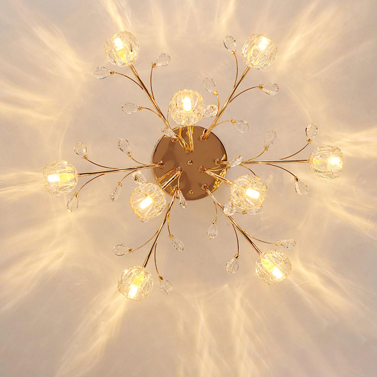 Elyinira Postmodern Luxe Bloem Kristal plafondlamp