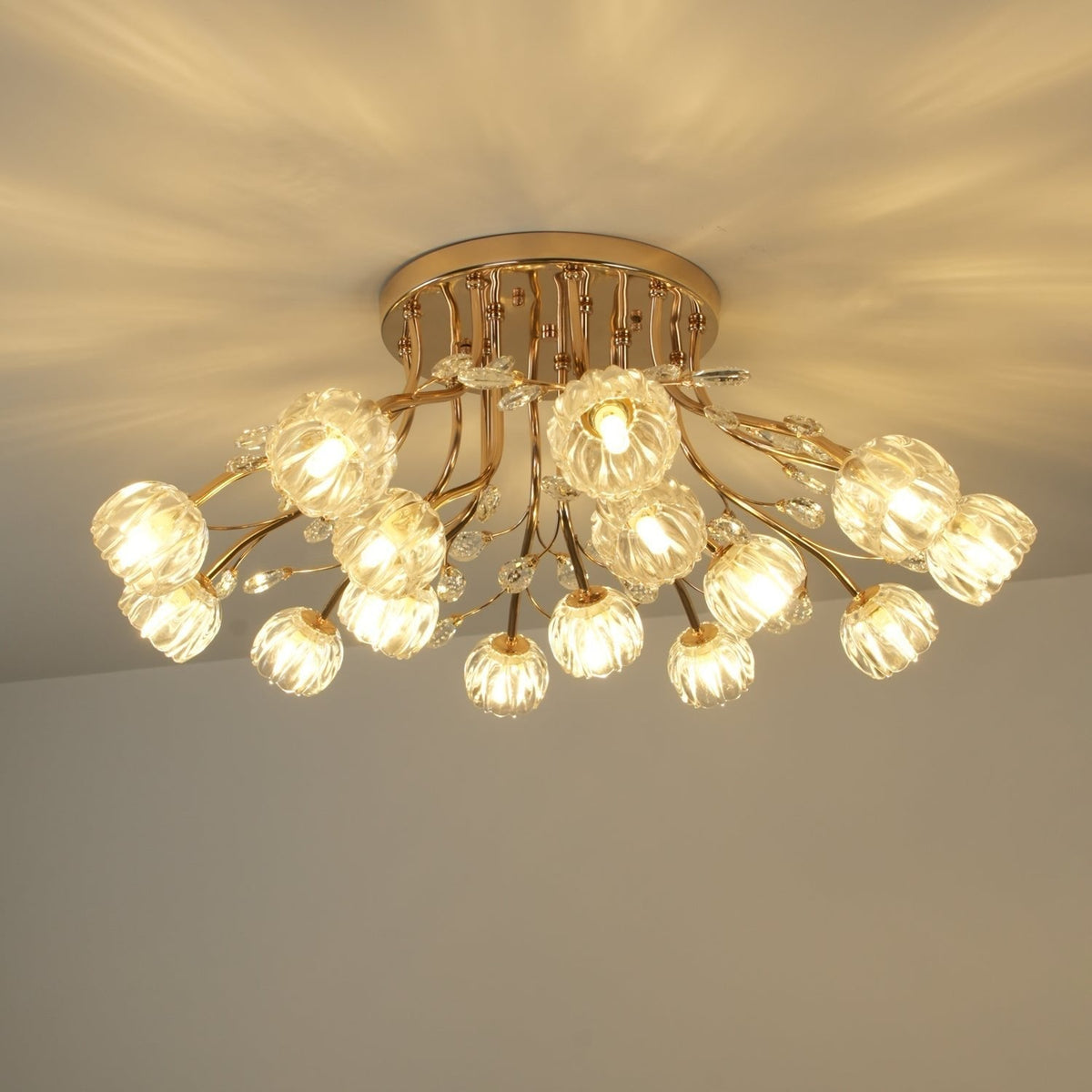 Elyinira Postmodern Luxe Bloem Kristal plafondlamp