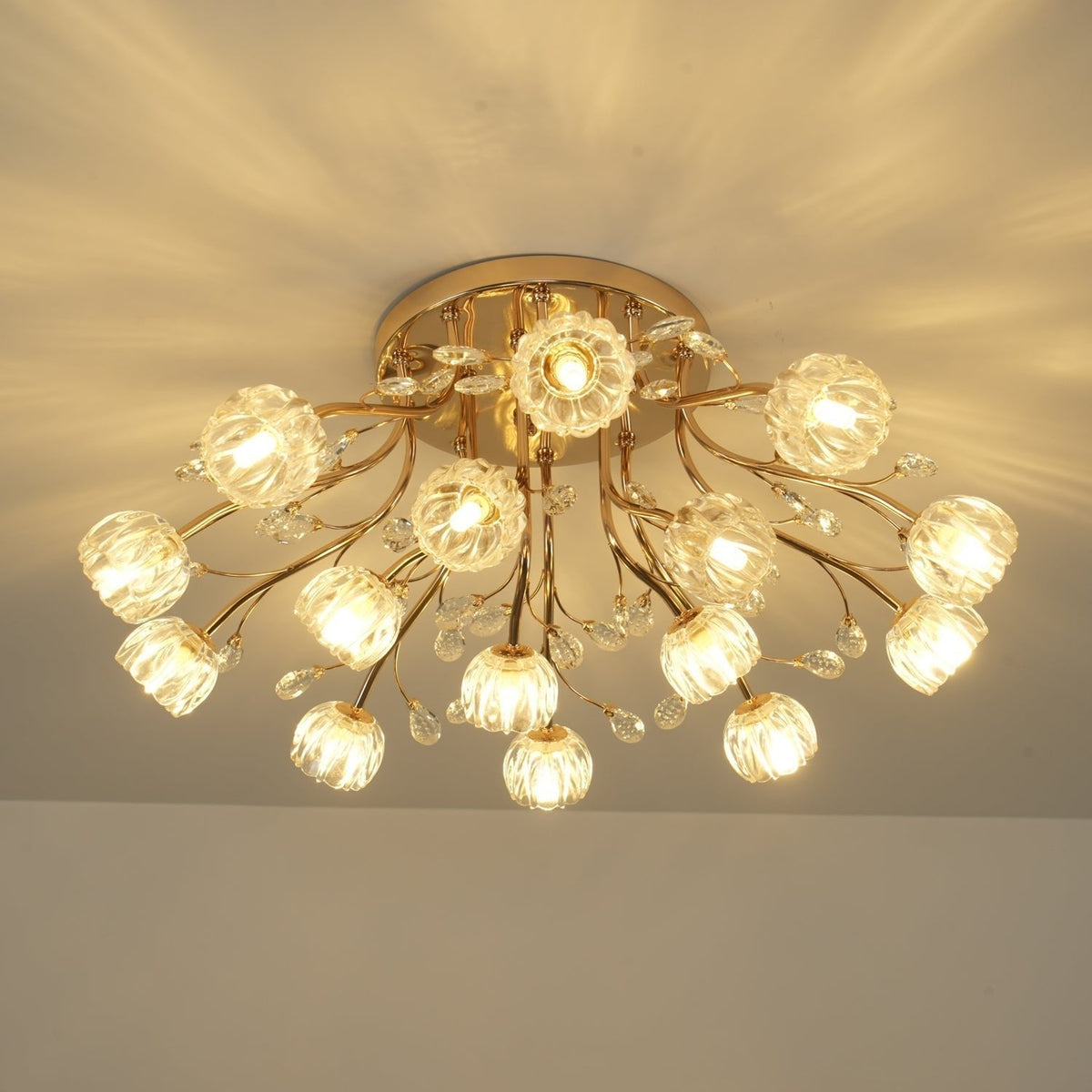 Elyinira Postmodern Luxe Bloem Kristal plafondlamp