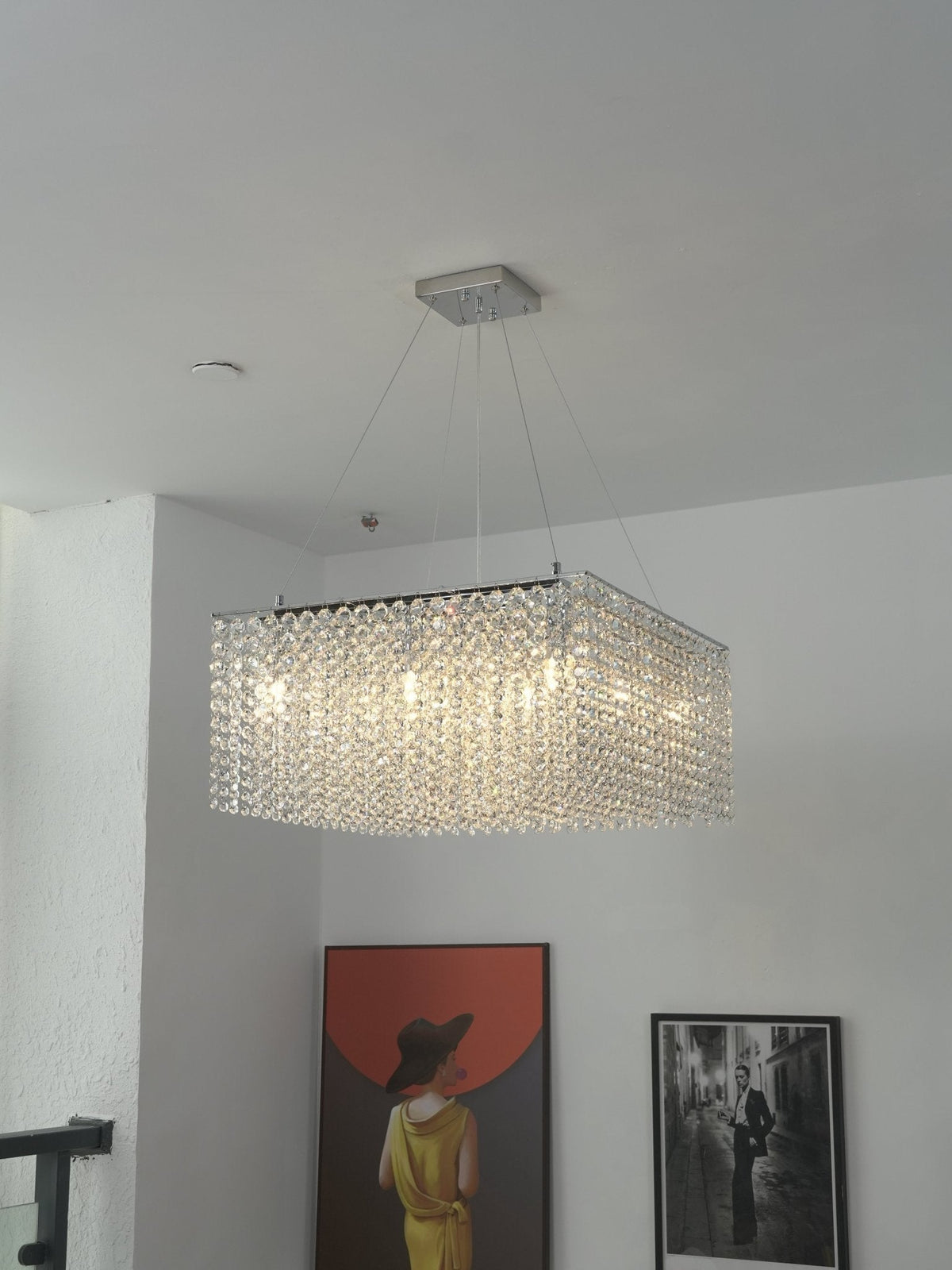 Vantess kristallen kroonluchter met zilveren kabel