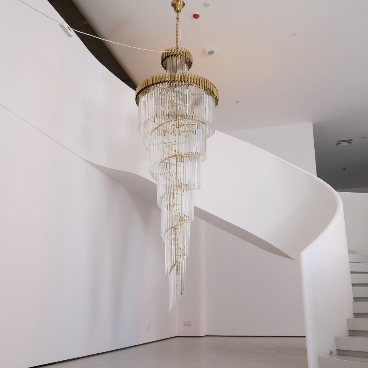 Eurmirila kristallen kroonluchter met spiraal