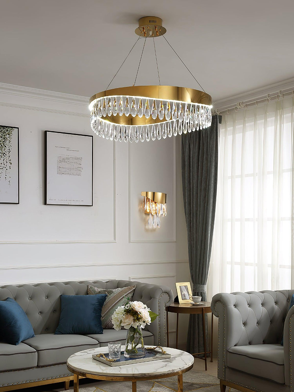 Cana Kroonluchter Kristalring LED Polished