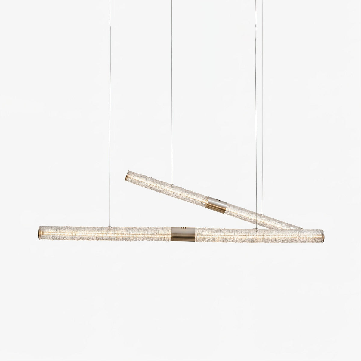Luxelielle kristal Stream Linear hanglamp met kristallen buis