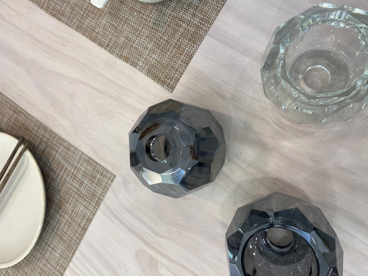 Thalyn hanglamp met kristallen bollen in messing