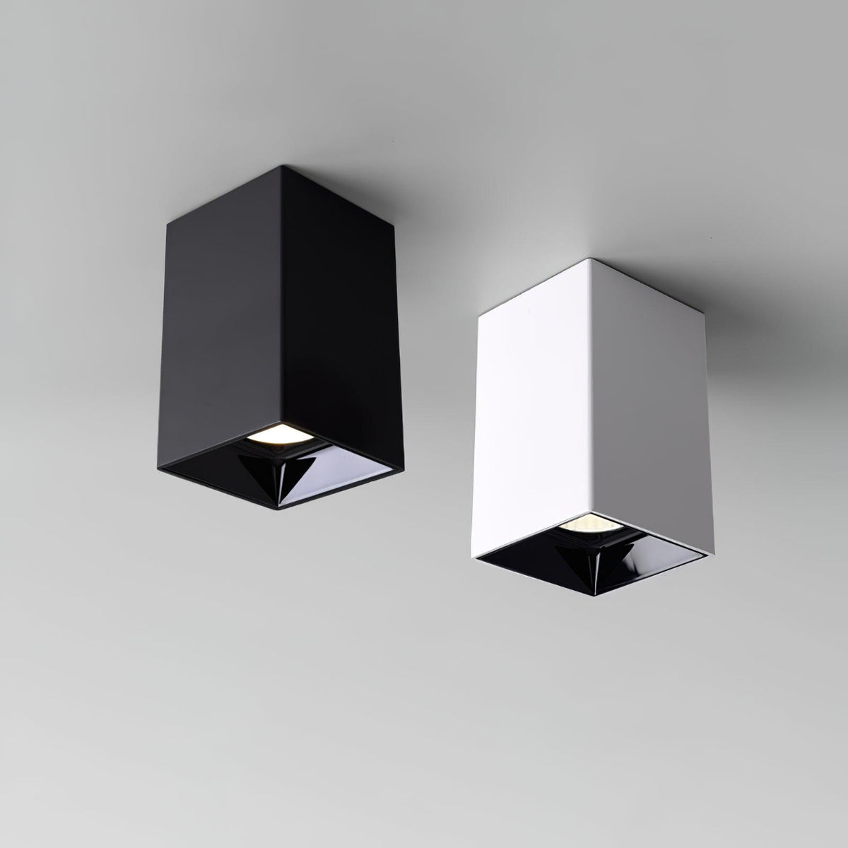 Orelaniella plafondlamp vierkant zwart spotlight