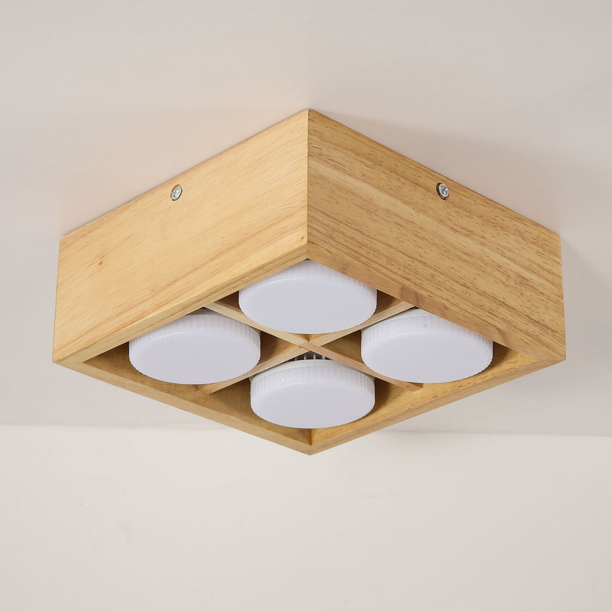 Eliza Minimalistisch Hout Plafondlamp