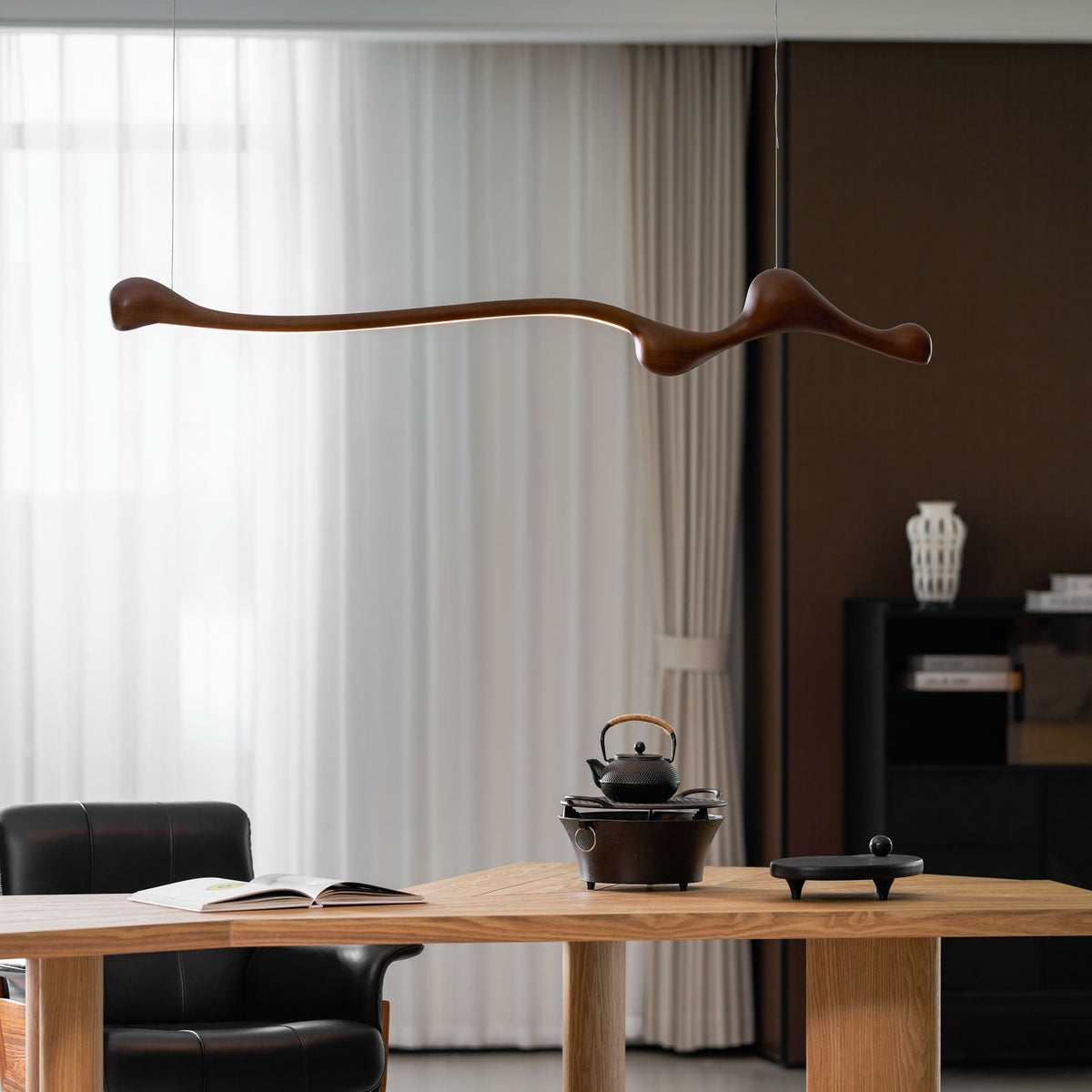 Alenor Hout Retro hanglamp