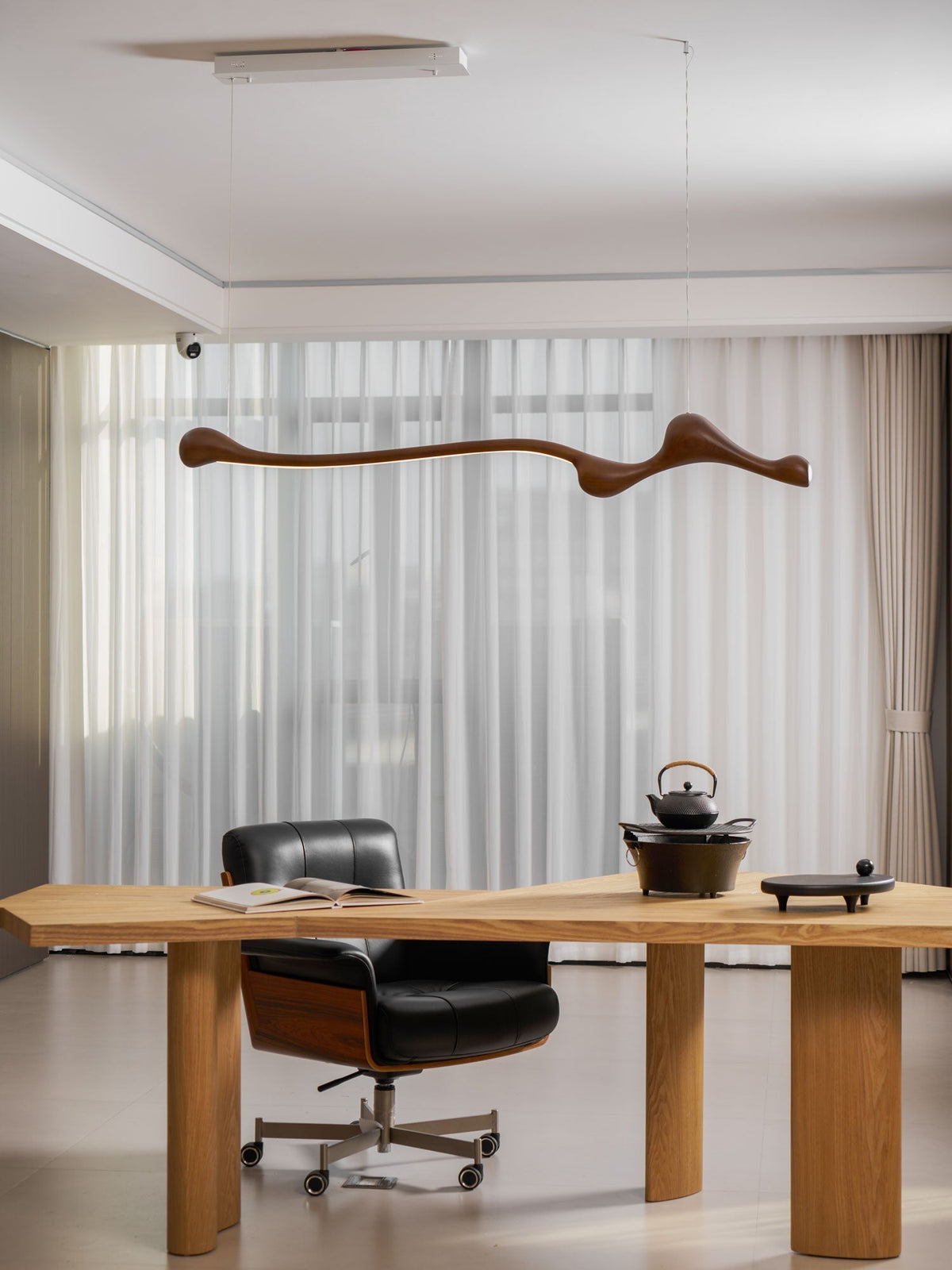 Alenor Hout Retro hanglamp