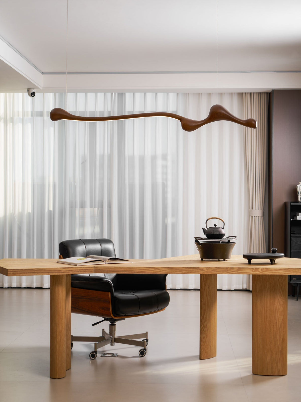 Alenor Hout Retro hanglamp