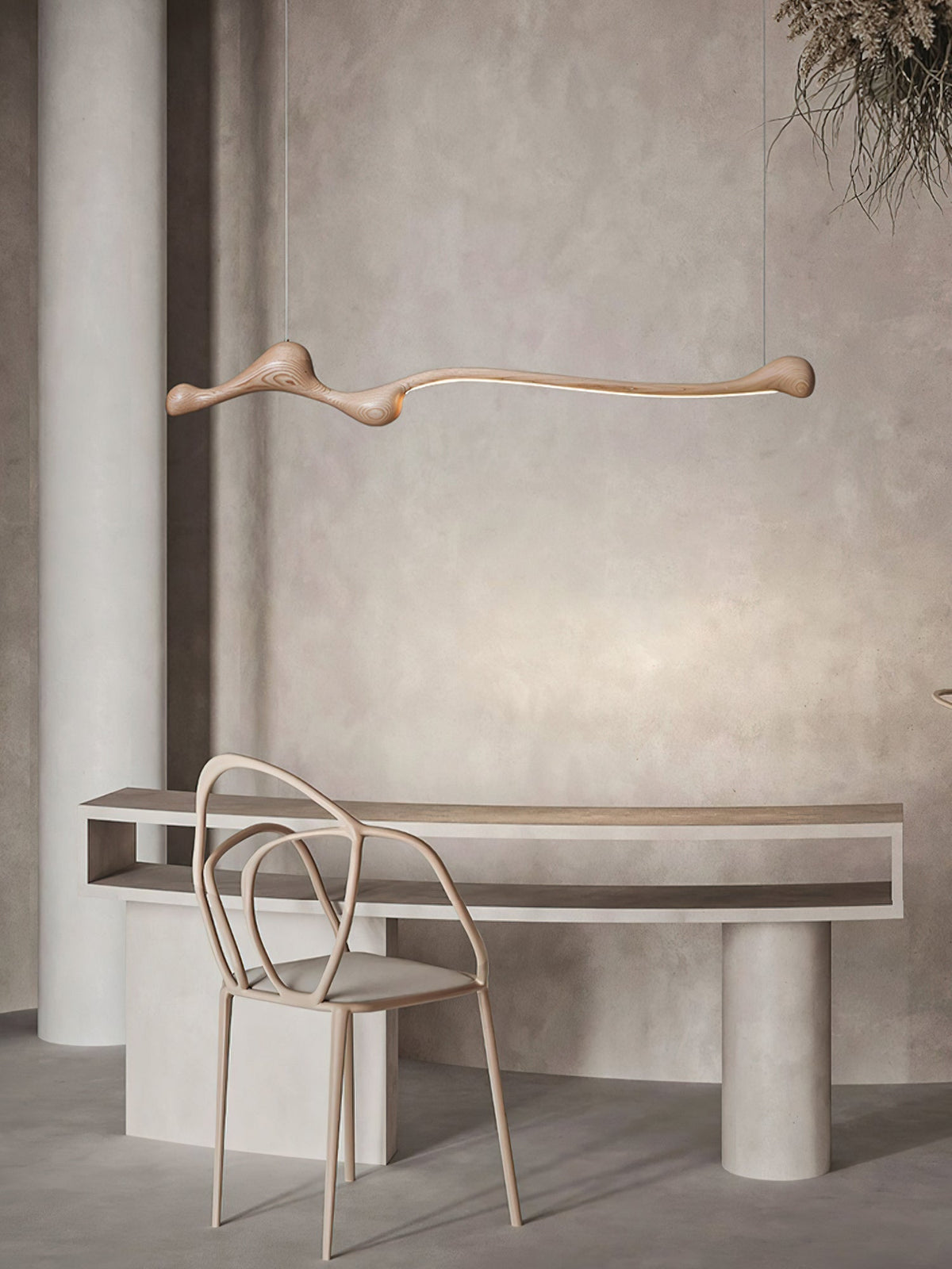 Alenor Hout Retro hanglamp