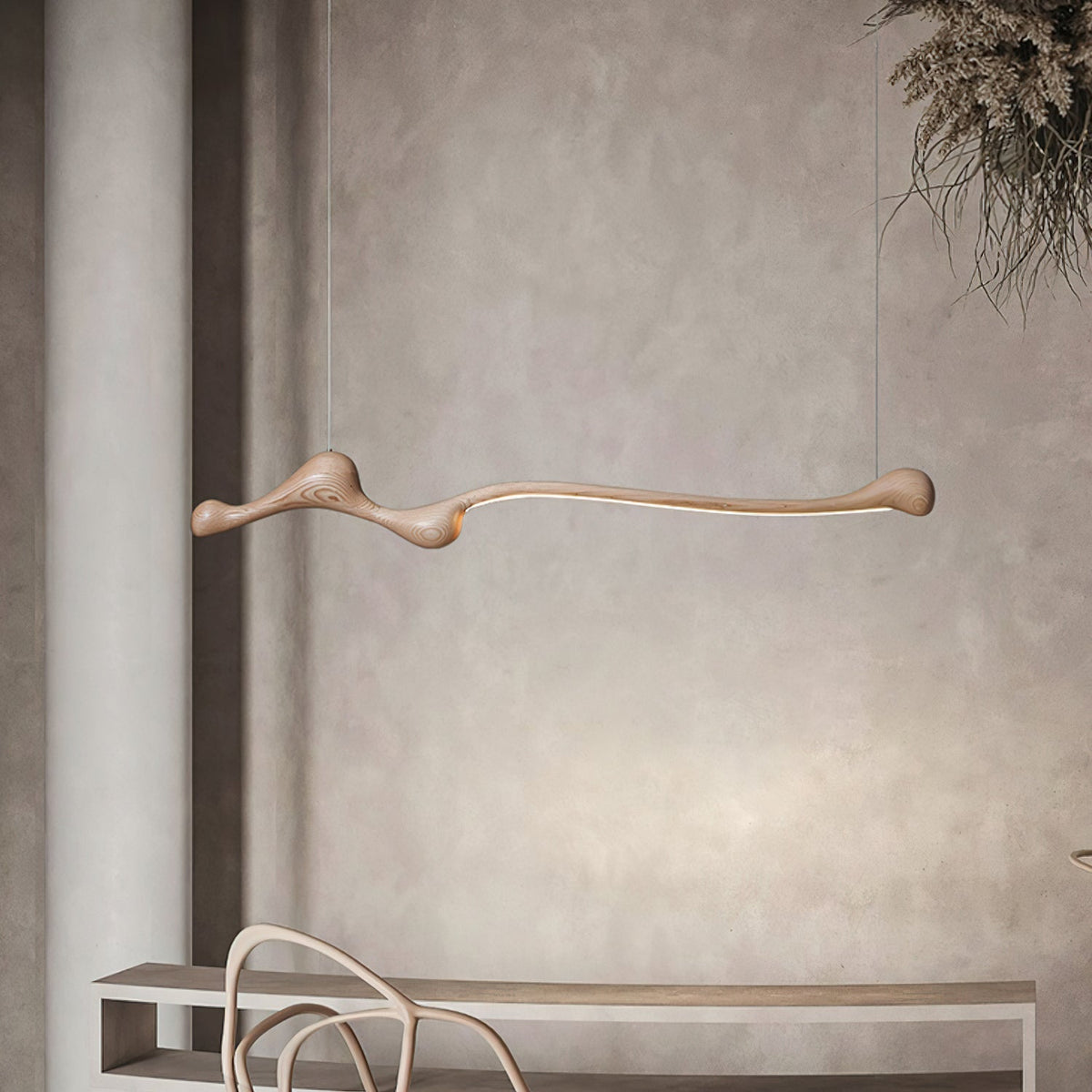 Alenor Hout Retro hanglamp